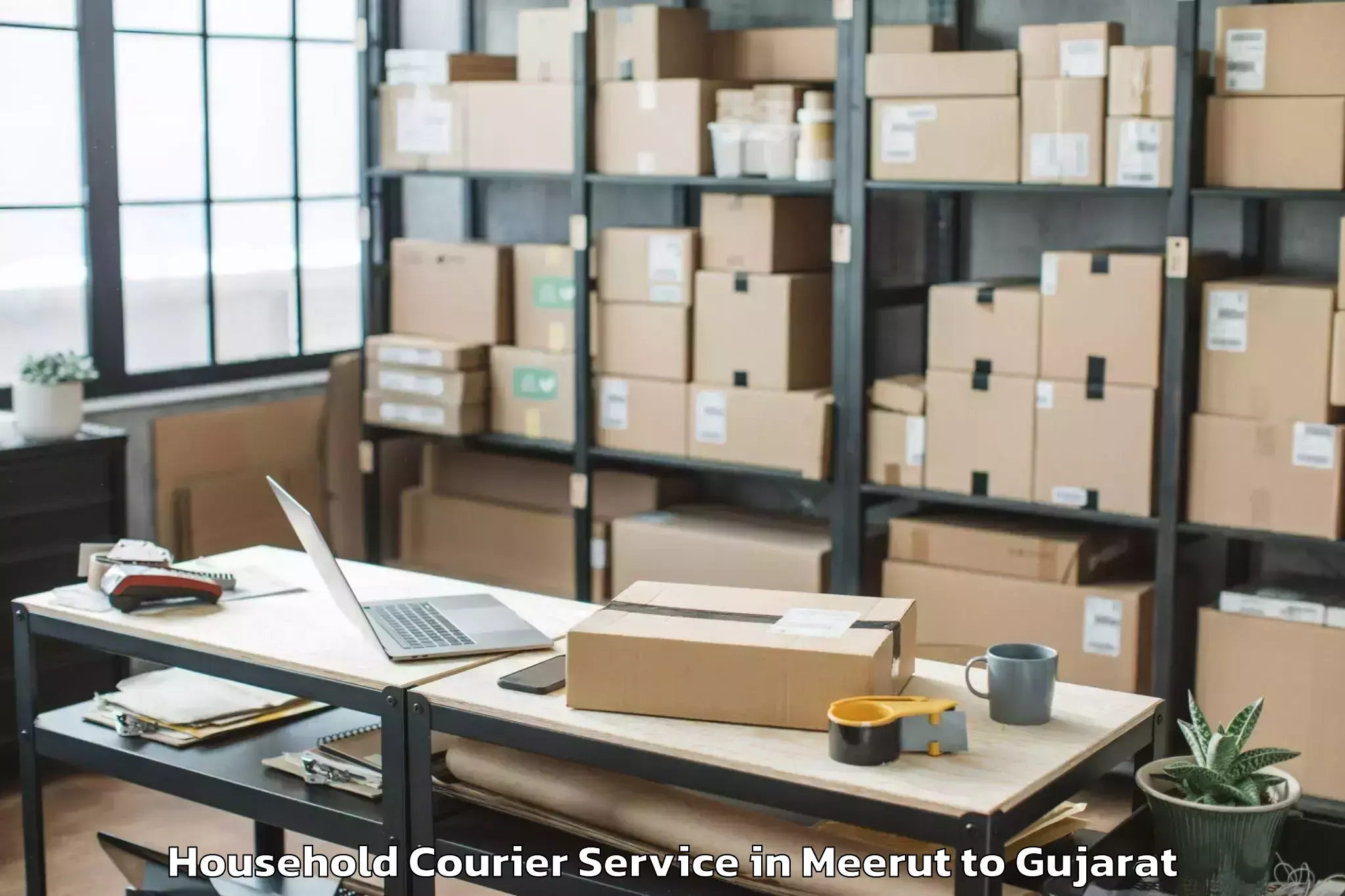 Trusted Meerut to Limbdi Household Courier